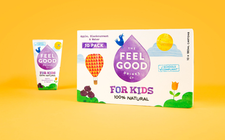 純凈自然風格 Feel Good 果汁飲料包裝設(shè)計品牌推廣
