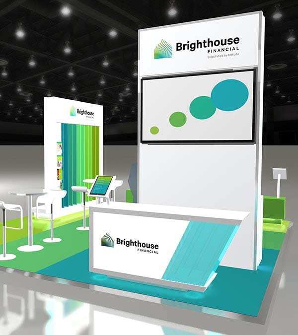 活力與樂觀的BRIGHTHOUSE 金融公司品牌全案視覺形象VI設計-展會設計
