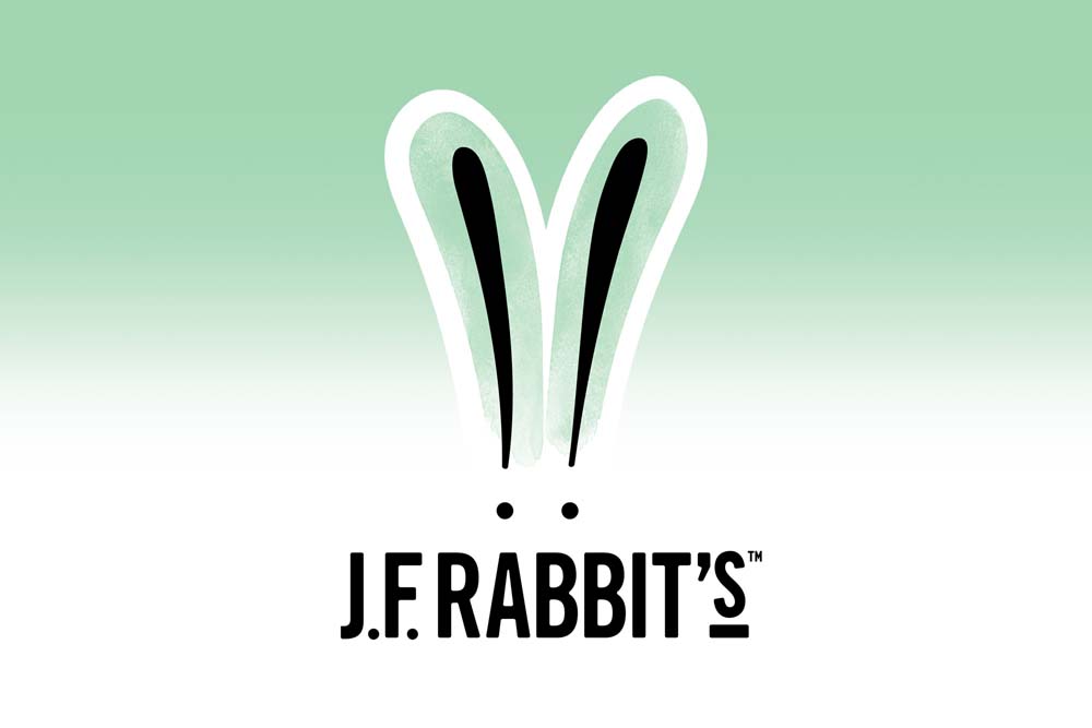 可愛(ài)俏皮的J.F. Rabbit''''''''''''''''s植物蔬菜飲料品牌標(biāo)志設(shè)計(jì)