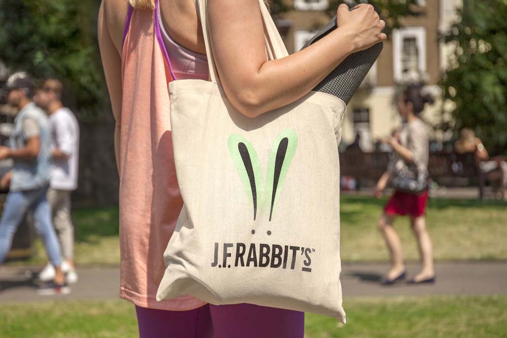 可愛(ài)俏皮的J.F. Rabbit''''''''''''''''s植物蔬菜飲料品牌標(biāo)志設(shè)計(jì)