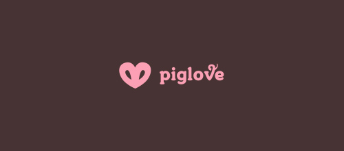 表達(dá)愛(ài)情愛(ài)心的心形logo設(shè)計(jì)-PIGLOVE 表達(dá)愛(ài)情愛(ài)心的心形logo設(shè)計(jì)-PIGLOVE