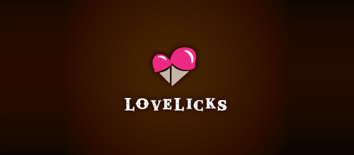 表達(dá)愛(ài)情愛(ài)心的心形logo設(shè)計(jì)-LOVELICKS 表達(dá)愛(ài)情愛(ài)心的心形logo設(shè)計(jì)-LOVELICKS