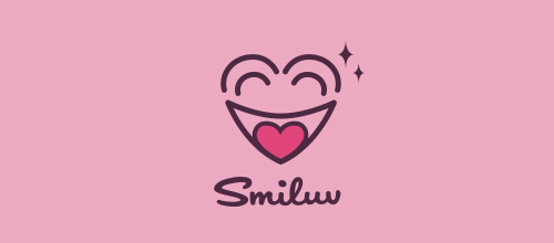 表達(dá)愛(ài)情愛(ài)心的心形logo設(shè)計(jì)-SMILUV 表達(dá)愛(ài)情愛(ài)心的心形logo設(shè)計(jì)-SMILUV