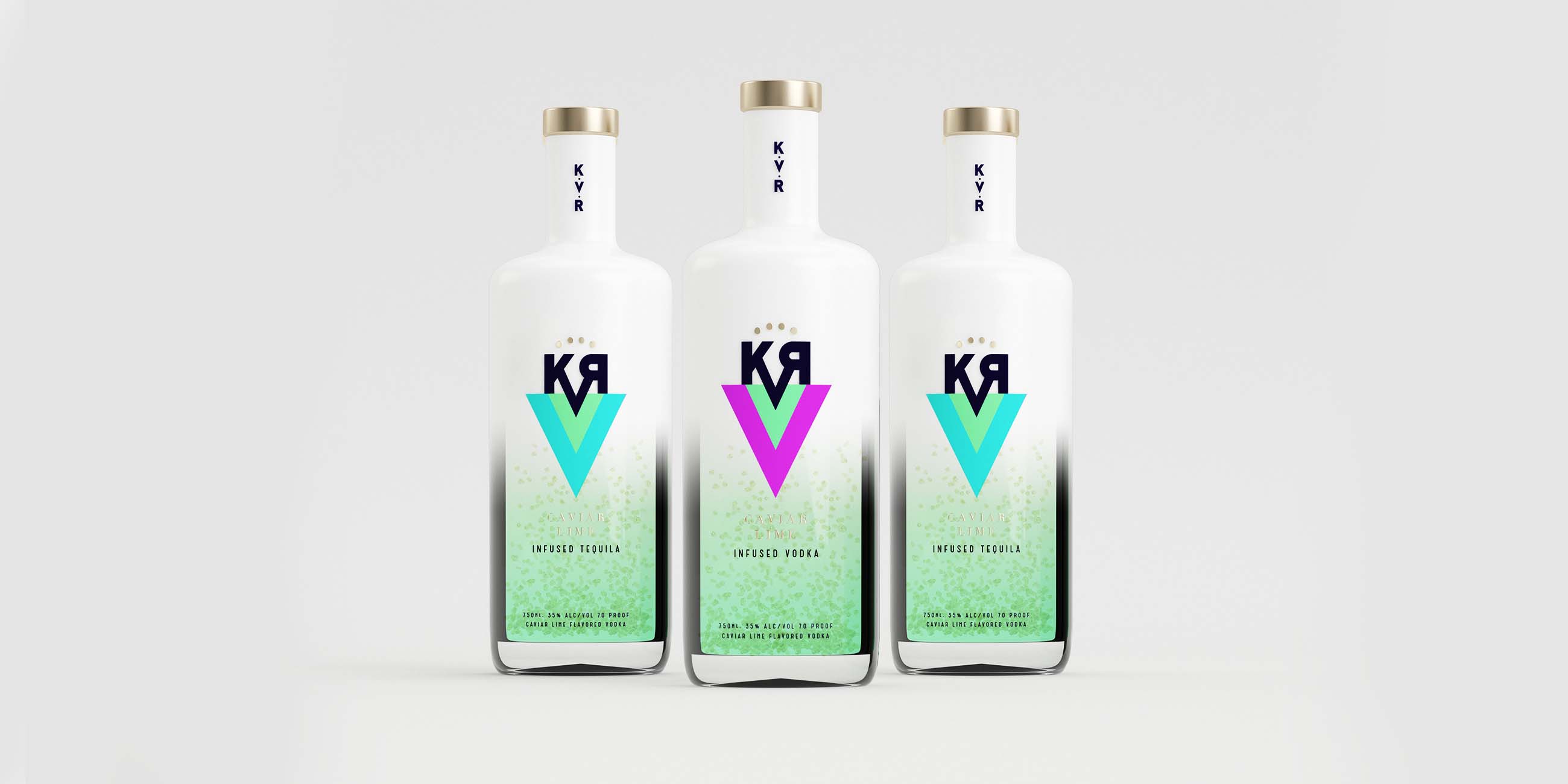 KVR酒精飲料品牌設計包裝設計，互補色箭頭符號，讓包裝超有識別性