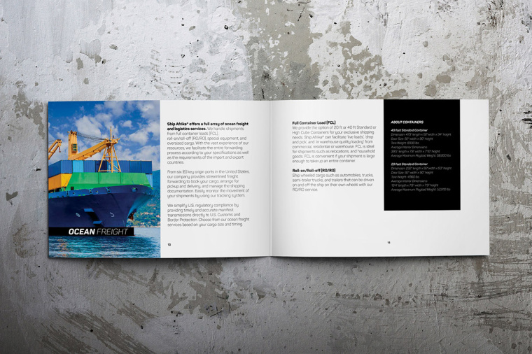 Ship Afrik 全球海運航運物流公司宣傳畫冊設計
