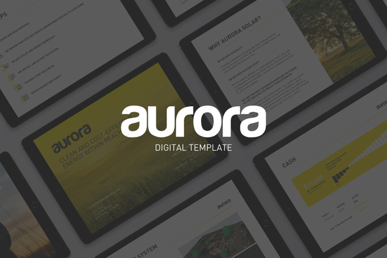 AURORA 太陽能公司PPT演示模板設(shè)計-上海品牌設(shè)計公司