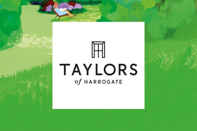 Taylors of Harrogate 茶葉logo設(shè)計(jì)-一個(gè)字母T和H的窗戶形狀 Taylors of Harrogate 茶葉logo設(shè)計(jì)-一個(gè)字母T和H的窗戶形狀
