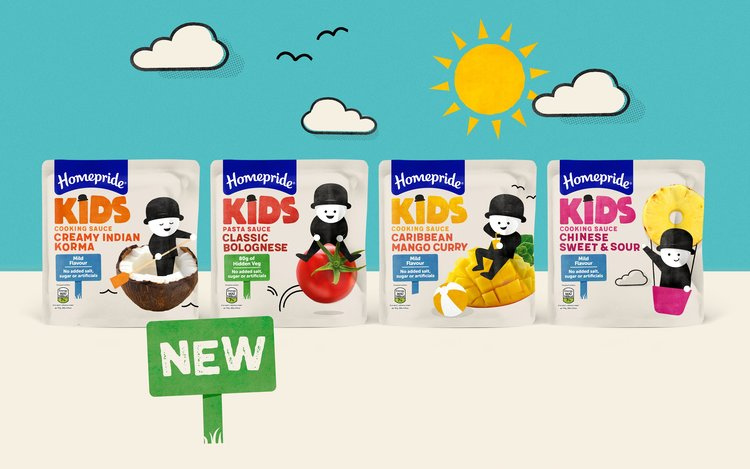 Homepride Kids兒童食品包裝設(shè)計，簡潔有創(chuàng)意的兒童游戲插畫設(shè)計