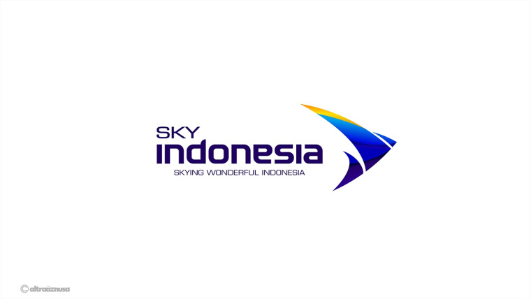 SKY INDONESIA航空公司logo設計:代表印尼航空安全\精準\效率文化\友好的箭鳥logo SKY INDONESIA航空公司logo設計:代表印尼航空安全\精準\效率文化\友好的箭鳥logo