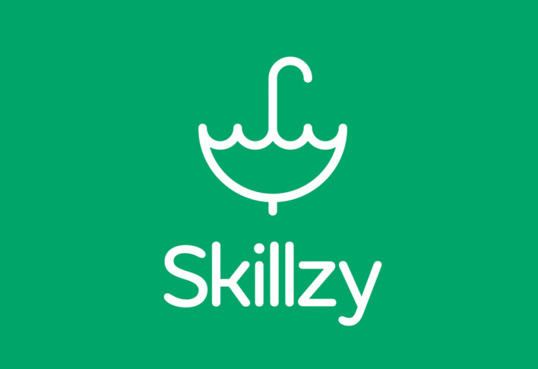 上海標(biāo)志設(shè)計公司-Skillzy在線教育平臺倒傘標(biāo)志設(shè)計