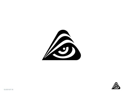 黑白色調(diào)三角眼logo設(shè)計-上海logo設(shè)計公司