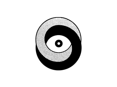 黑白眼睛圓環(huán)logo設(shè)計-上海logo設(shè)計公司