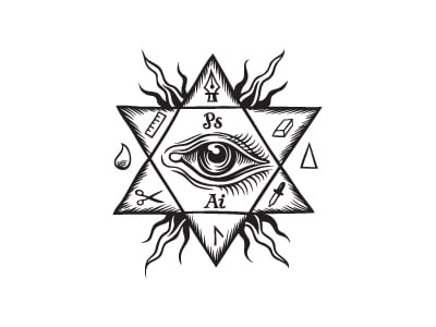 六角星眼睛logo設(shè)計-上海logo設(shè)計公司