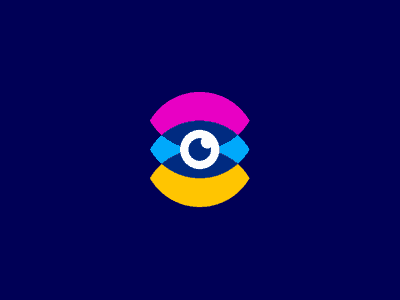 彩色的三只眼睛的logo設(shè)計-上海logo設(shè)計公司