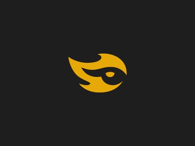 橙色熾熱的眼睛logo設(shè)計-上海logo設(shè)計公司