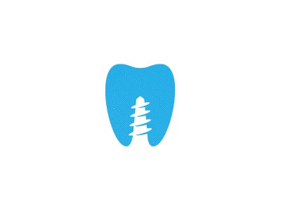 藍(lán)色牙齒與鉆頭logo設(shè)計(jì)