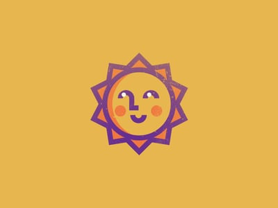 微笑的太陽logo設(shè)計