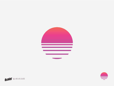 粉紅色的日落logo設(shè)計