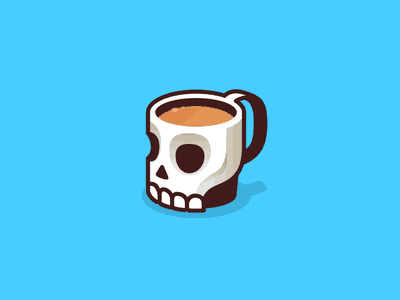 骷髏咖啡杯logo設(shè)計(jì)