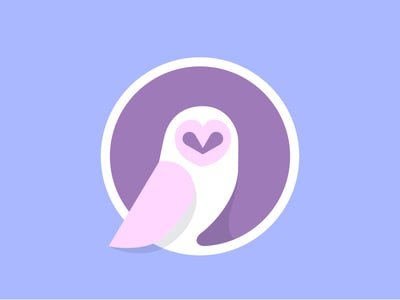 紫色貓頭鷹加圓圈logo設(shè)計(jì)