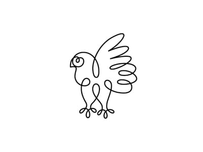 黑色線條的貓頭鷹logo設(shè)計(jì)