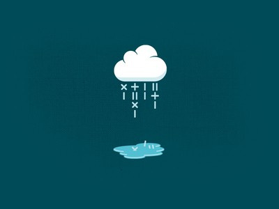 云朵加藍(lán)色水坑的logo設(shè)計(jì)