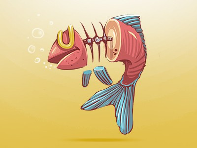 半魚半骨架的logo設(shè)計(jì)