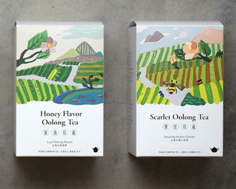 臺灣芳香茶茶葉包裝設計”臺灣自然風光插畫篇“ 臺灣芳香茶茶葉包裝設計”臺灣自然風光插畫篇“