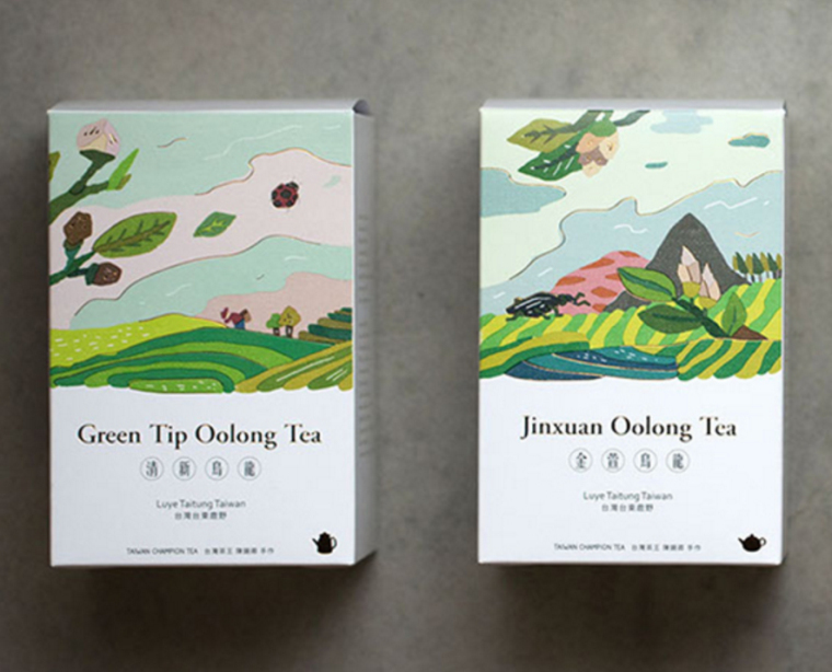 臺灣芳香茶茶葉包裝設計”臺灣自然風光插畫篇“ 臺灣芳香茶茶葉包裝設計”臺灣自然風光插畫篇“