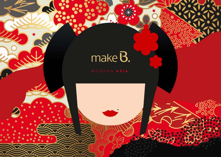 驚艷您眼球的Make B.口紅包裝設(shè)計(jì)，一股濃郁艷麗的東方風(fēng)情插畫