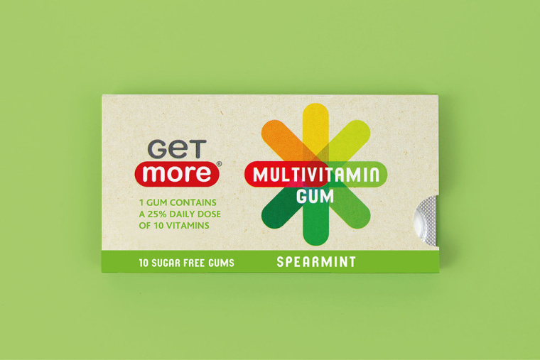 Get More 品牌多彩系列維生素口香糖包裝設計-上海包裝設計公司 Get More 品牌多彩系列維生素口香糖包裝設計-上海包裝設計公司