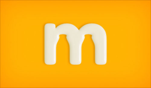字母“M”創(chuàng)意Logo設(shè)計(jì)：牛奶標(biāo)志-上海Logo設(shè)計(jì)公司，上海品牌策劃公司