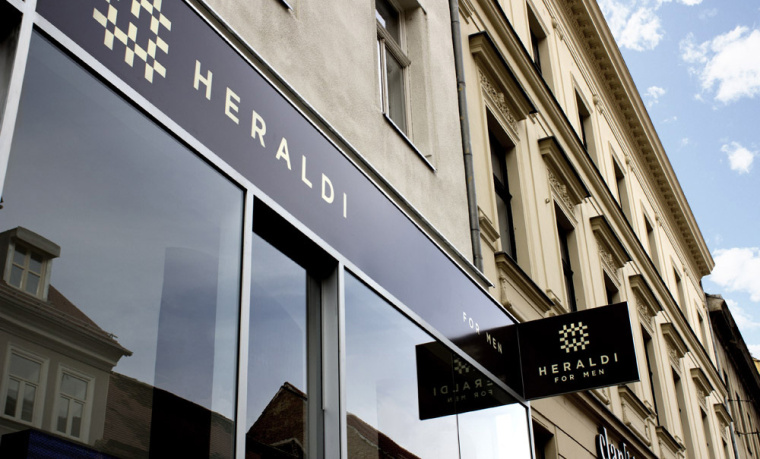 Heraldi 男士時裝店服飾logo設(shè)計(jì)品牌vi形象設(shè)計(jì)-專賣店室內(nèi)設(shè)計(jì)