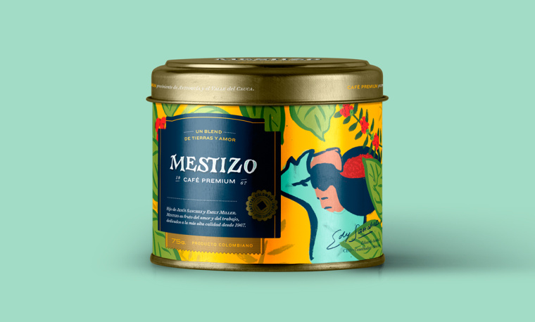 Mestizo 金屬罐裝咖啡概念包裝設(shè)計(jì)插畫設(shè)計(jì)欣賞-上海包裝設(shè)計(jì)公司
