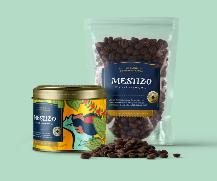 Mestizo 金屬罐裝咖啡概念包裝設(shè)計(jì)插畫設(shè)計(jì)欣賞-上海包裝設(shè)計(jì)公司
