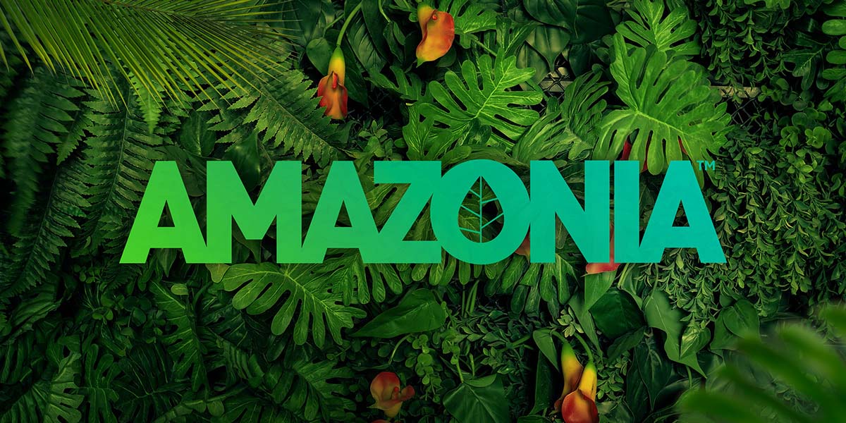 Amazonia 亞馬遜飲料葉子logo-上海logo設(shè)計公司