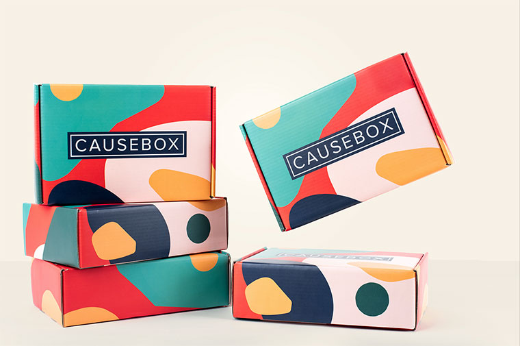 Causebox 秋季女性產(chǎn)品包裝設(shè)計(jì)幾何圖案風(fēng)