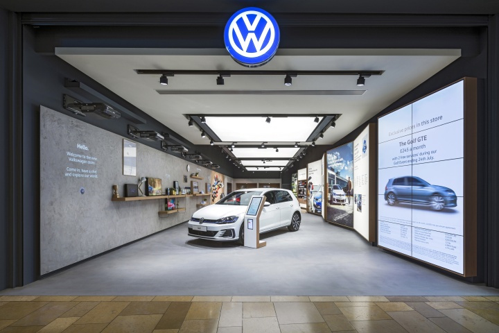 大眾汽車銷售展廳店面空間設計-上海品牌商業(yè)空間設計公司