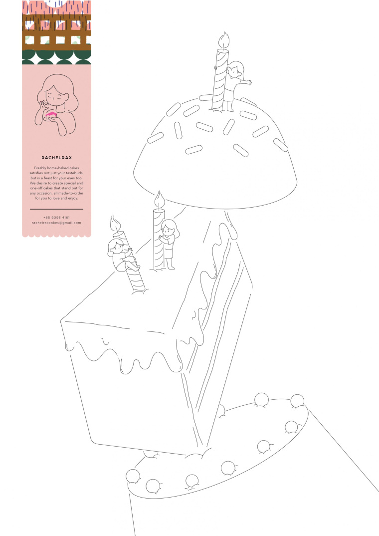 Rachelrax食品蛋糕平面廣告創(chuàng)意設計欣賞“線條漫畫-生日”篇-上海廣告策劃設計公司 Rachelrax食品蛋糕平面廣告創(chuàng)意設計欣賞“線條漫畫-生日”篇-上海廣告策劃設計公司