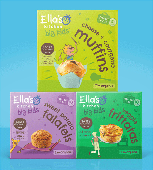 Ella''s Kitchen兒童冷凍食品系列新品logo設(shè)計包裝設(shè)計