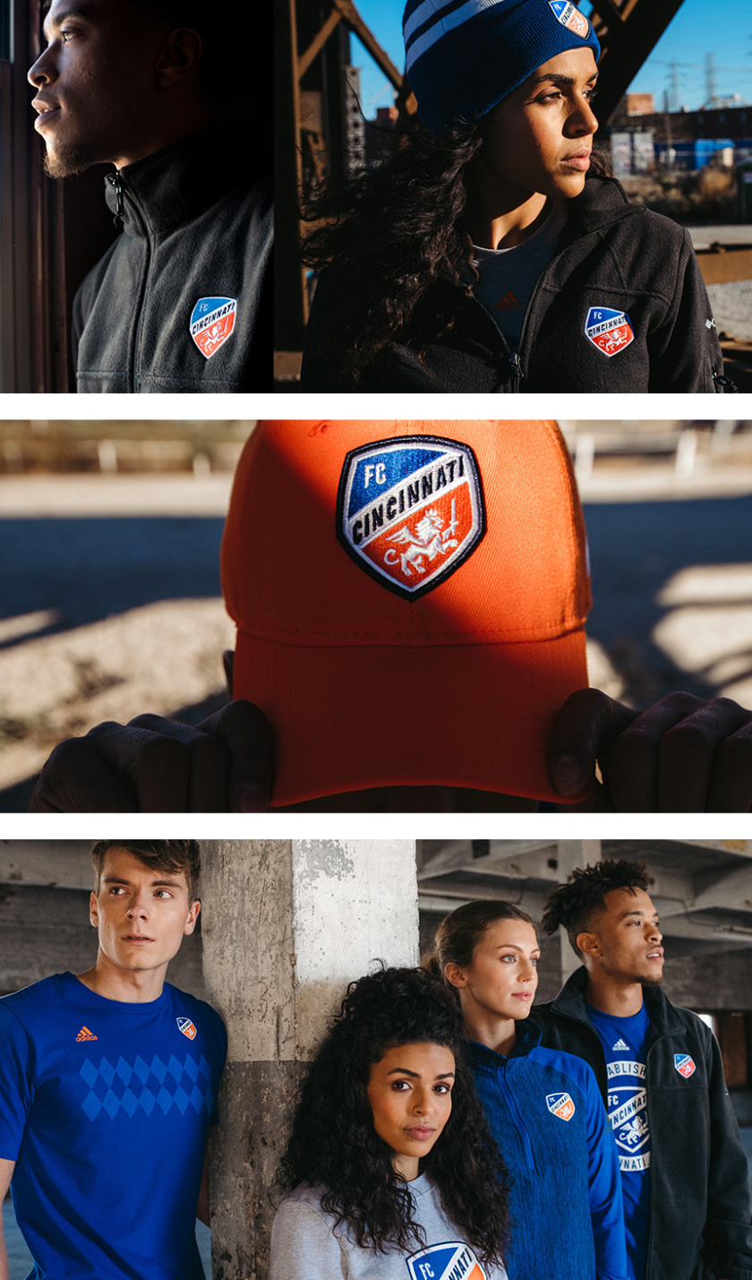 FC Cincinnati 職業(yè)足球隊隊標(biāo)logo設(shè)計”盾牌徽章獅子“元素