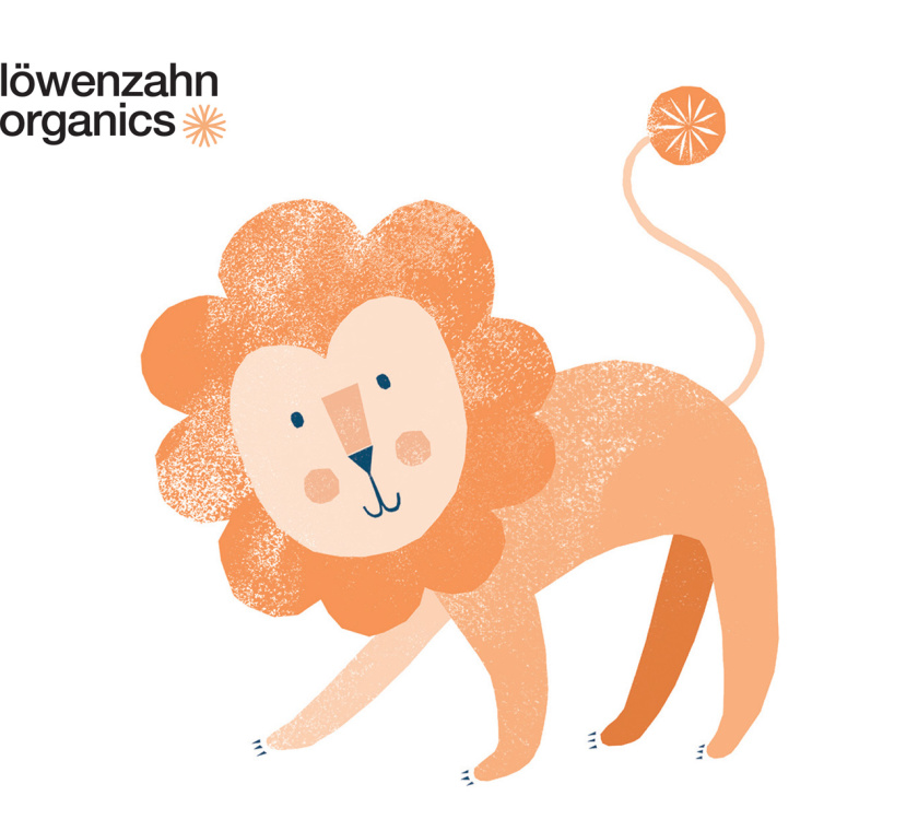 L?wenzahn有機(jī)嬰兒食品包裝設(shè)計”清新小獅子動物插畫“--上海包裝設(shè)計公司