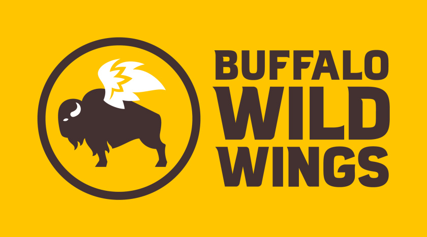 Buffalo Wild Wings體育酒吧新logo設(shè)計(jì)，帶翅膀的水牛形象