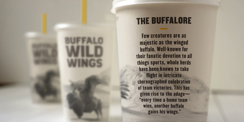 Buffalo Wild Wings體育酒吧新logo設(shè)計,帶翅膀的水牛形象 Buffalo Wild Wings體育酒吧新logo設(shè)計,帶翅膀的水牛形象