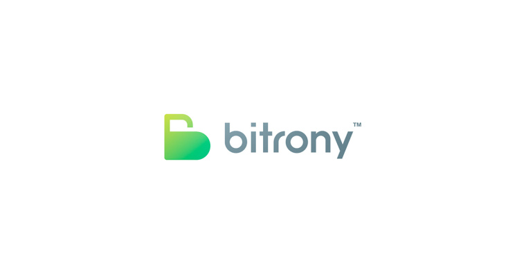 Bitrony 安全支付公司logo設(shè)計，字母B與鎖具的結(jié)合