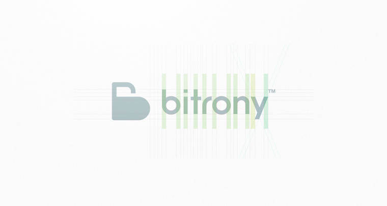 Bitrony 安全支付公司logo設(shè)計，字母B與鎖具的結(jié)合