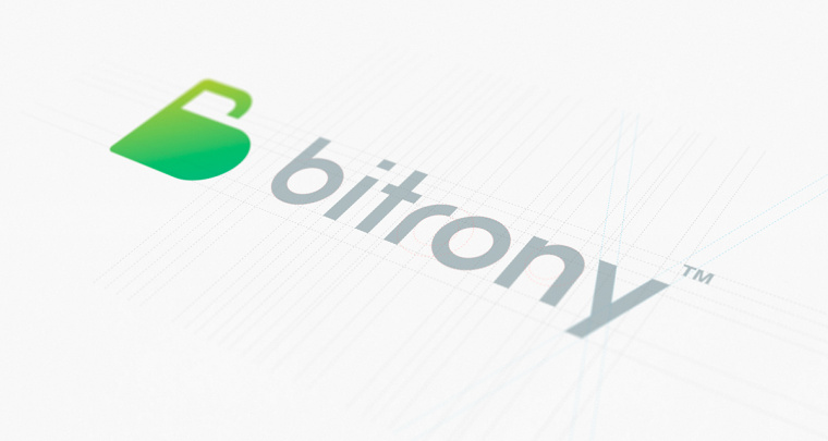 Bitrony 安全支付公司logo設(shè)計，字母B與鎖具的結(jié)合