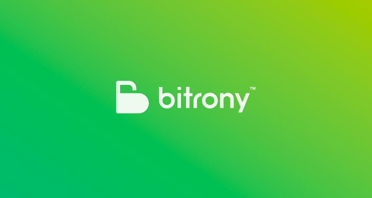 Bitrony 安全支付公司logo設(shè)計，字母B與鎖具的結(jié)合