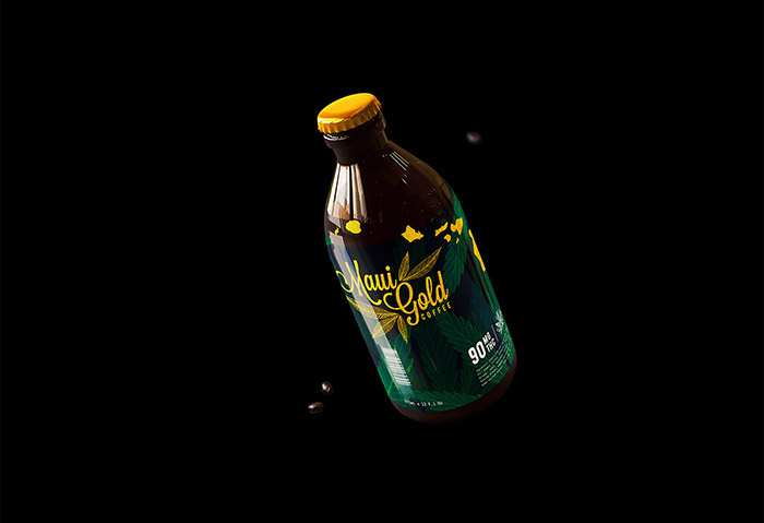 黃金大麻咖啡袋裝及咖啡飲料包裝設(shè)計,感受夏威夷島嶼文化 黃金大麻咖啡袋裝及咖啡飲料包裝設(shè)計,感受夏威夷島嶼文化