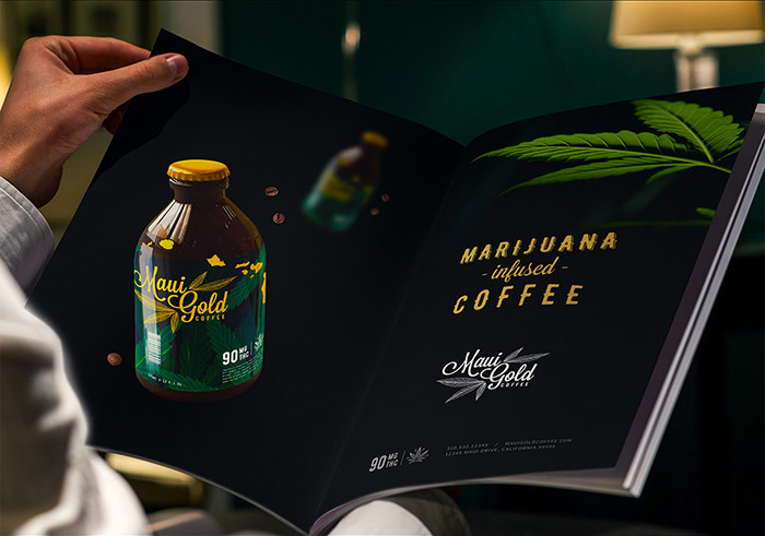 黃金大麻咖啡袋裝及咖啡飲料包裝設(shè)計,感受夏威夷島嶼文化 黃金大麻咖啡袋裝及咖啡飲料包裝設(shè)計,感受夏威夷島嶼文化